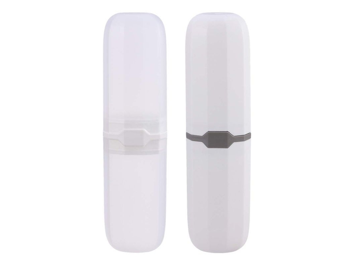 Estuche Portátil Para Cepillo De Dientes (2 Unidades) Y Estuche De Viaje Para El Cuidado De Prótesis Dentales.