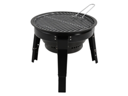 Parrilla de carbón, diseño portátil, incluye accesorios para barbacoa, color negro.