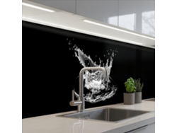 Salpicaderos De Cocina Agua - Salpicaduras - Agua - Negro 400x60 Cm