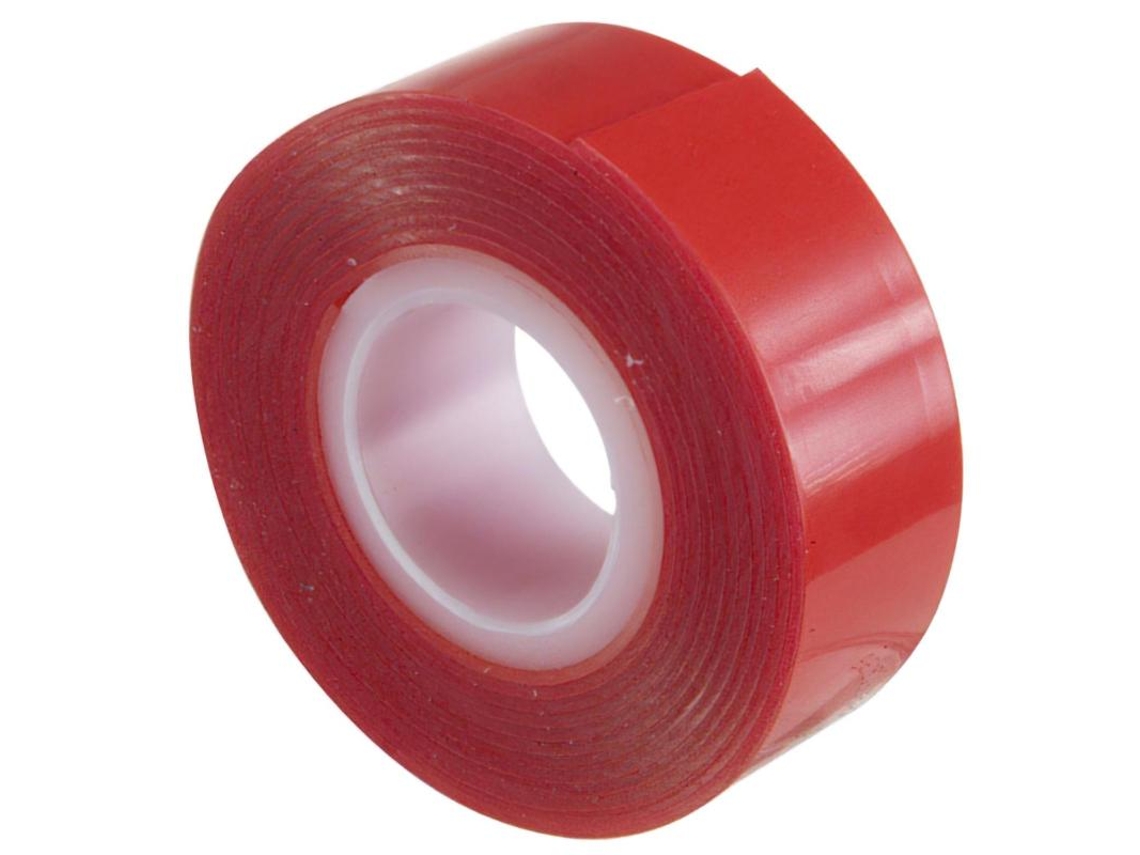 Cinta Doble Cara Elástica transparente 1.5 m. x 19 mm WOLFPACK LINEA PROFESIONAL