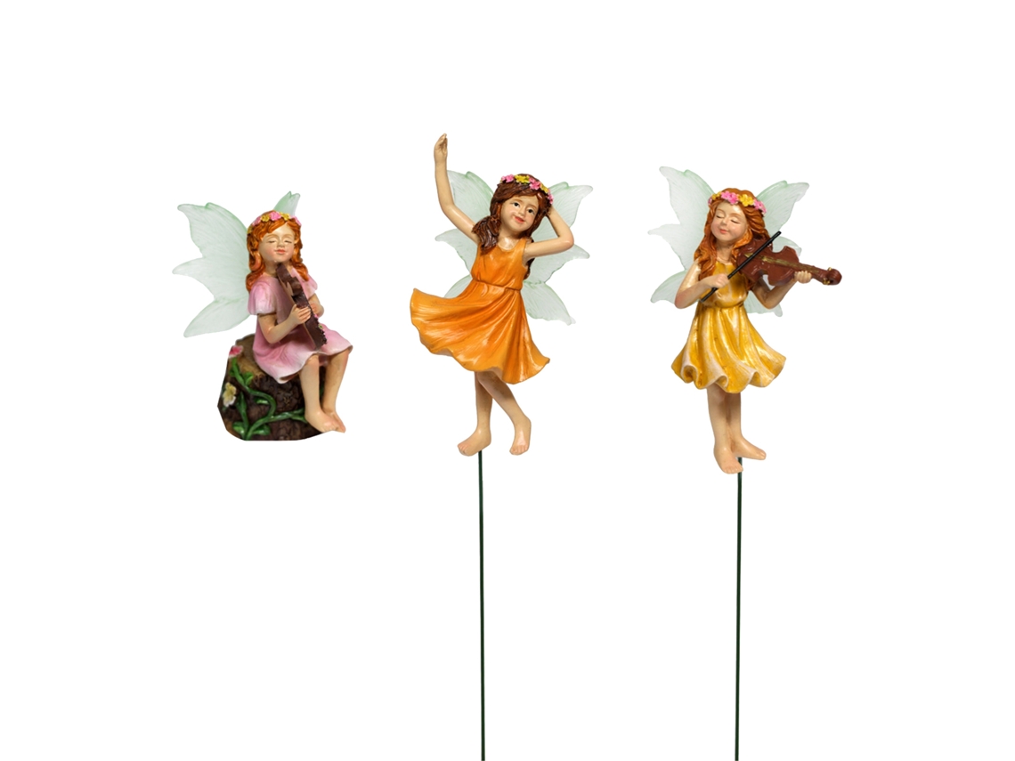 Adorno de flor de hada, resina luminosa, adorno de jardín impermeable