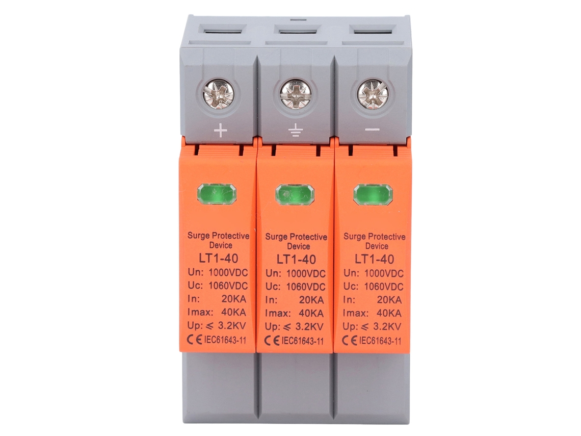 Protector De Sobrecarga 3p 20‑40ka Para Fotovoltaica Din Rail Montaje Baja Tensión 1000v