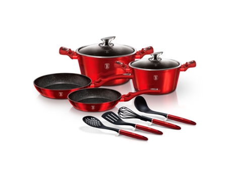 Baterías de Cocina BERLINGER HAUS (20-24 cm - Aluminio Forjado - Rojo)