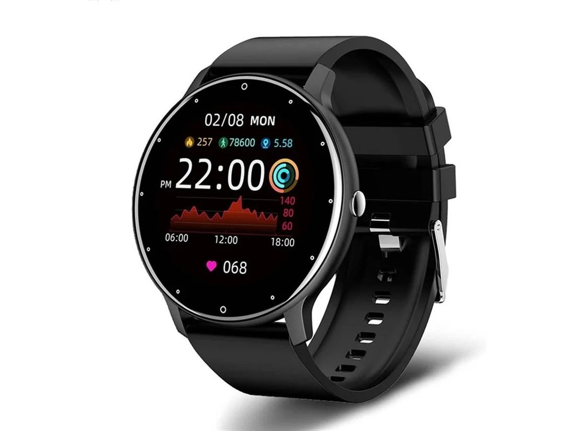 Reloj inteligente deportivo con pantalla táctil completa, resistente al agua IP67, Bluetooth, Android e iOS (negro) Bestvite