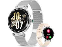 Reloj inteligente para mujer con pantalla AMOLED de 1,19 pulgadas, monitor de ritmo cardíaco y oxígeno en sangre. Bestvite