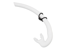 Tubo de respiración plegable de silicona blanca para buceo y snorkel