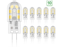 Rebe-bombilla Led G4 2w, 200lm, 3000k Blanco Cálido, 12v Ac/dc, 10 Unidades, Clase Energética A+