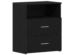 Maison Exclusive - Mesita De Noche Con Cajón 2 Pcs Roble Negro 50 X 32 X 60cm