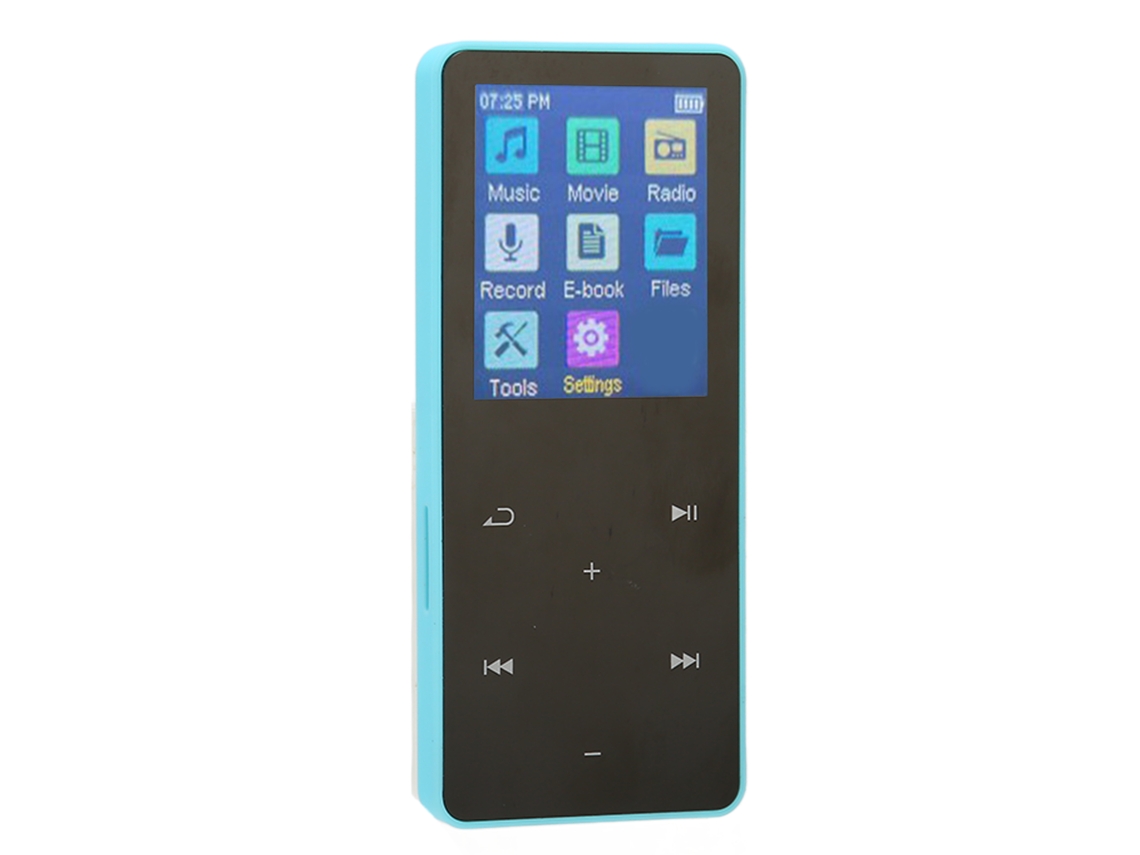 Reproductor MP3 Bluetooth Yizhood Js04 de 1,8 pulgadas, alta fidelidad, sin pérdidas, 8 GB (azul)