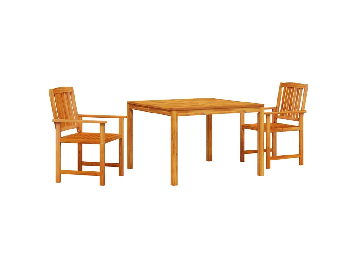 Maison Exclusive - Conjunto De Comedor De Jardín 3 Pcs Marrón