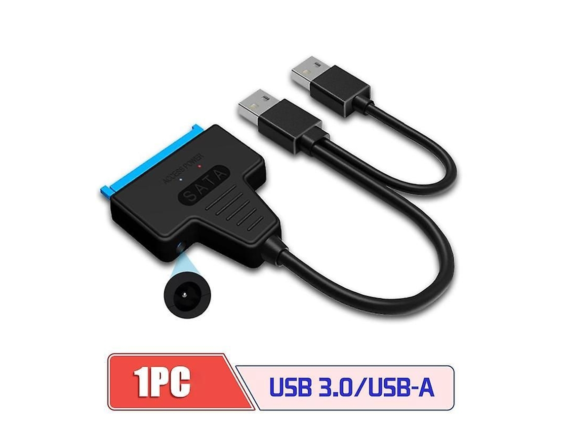 Adaptador Usb 3.0 A Sata Con Puerto De Alimentación De Cc Para Discos Duros Mecánicos Y Ssd.