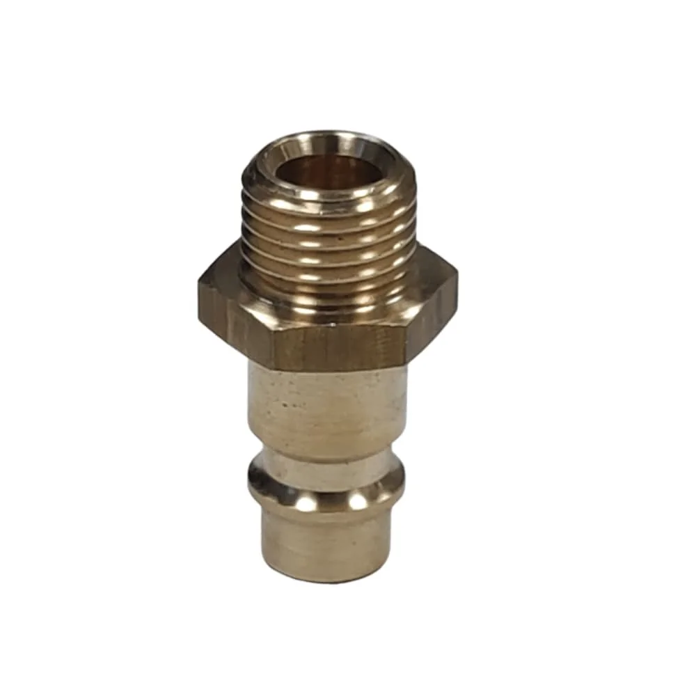 Conector Neumático Rápido Enchufe Rosca 1/4 En Latón Con Junta Nbr