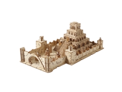 Maqueta De Madera 3d Con Diseño De Ruina Y Movimiento Mecánico. 235 Piezas. 29 X 17 X 11 Cm.