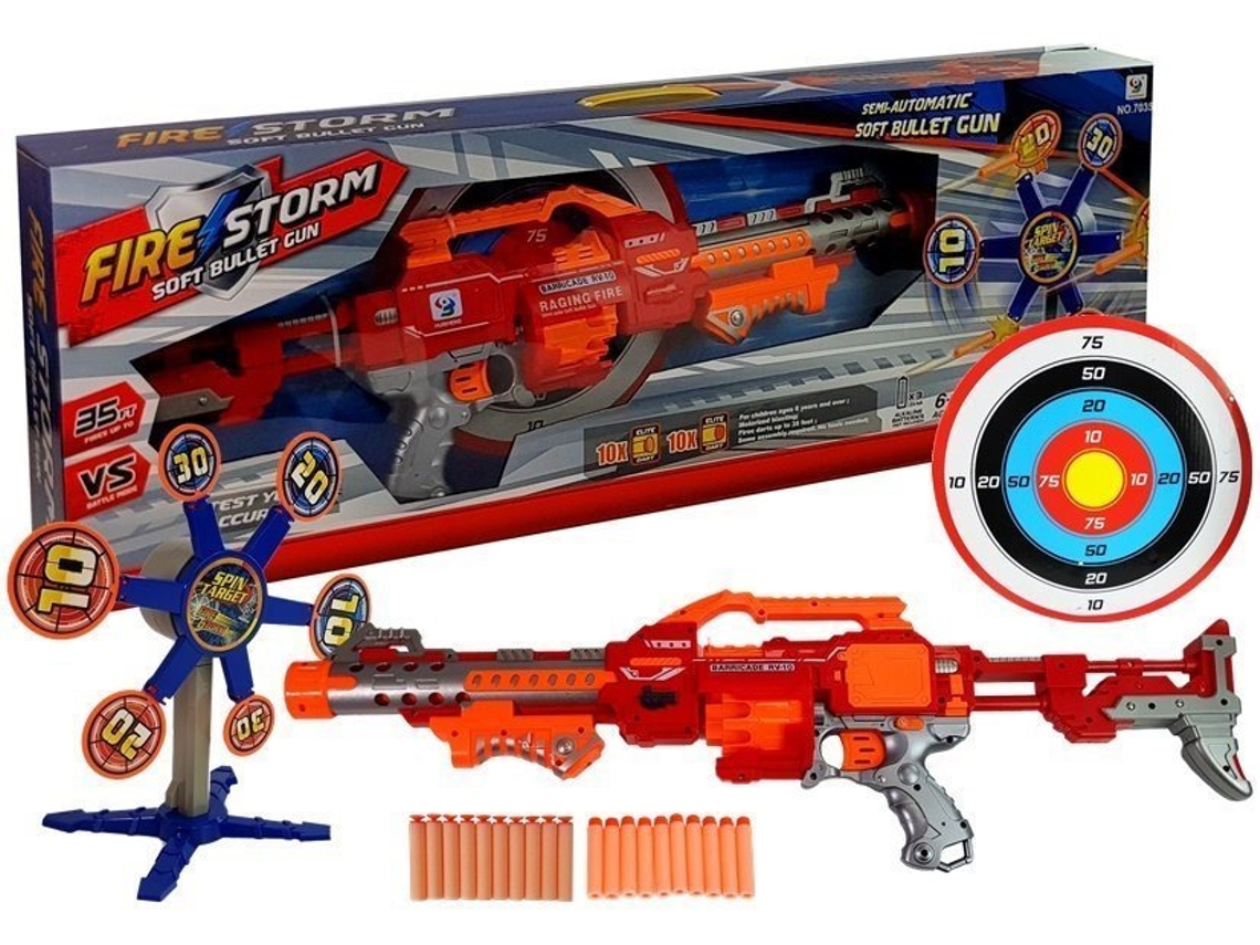 Pistola de dardos de espuma con objetivo giratorio B.active de 66 cm