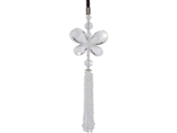 Accesorio para espejo retrovisor de coche: adorno de mariposa de cristal, amuleto de la suerte, regalo para el interior del vehículo (universal)