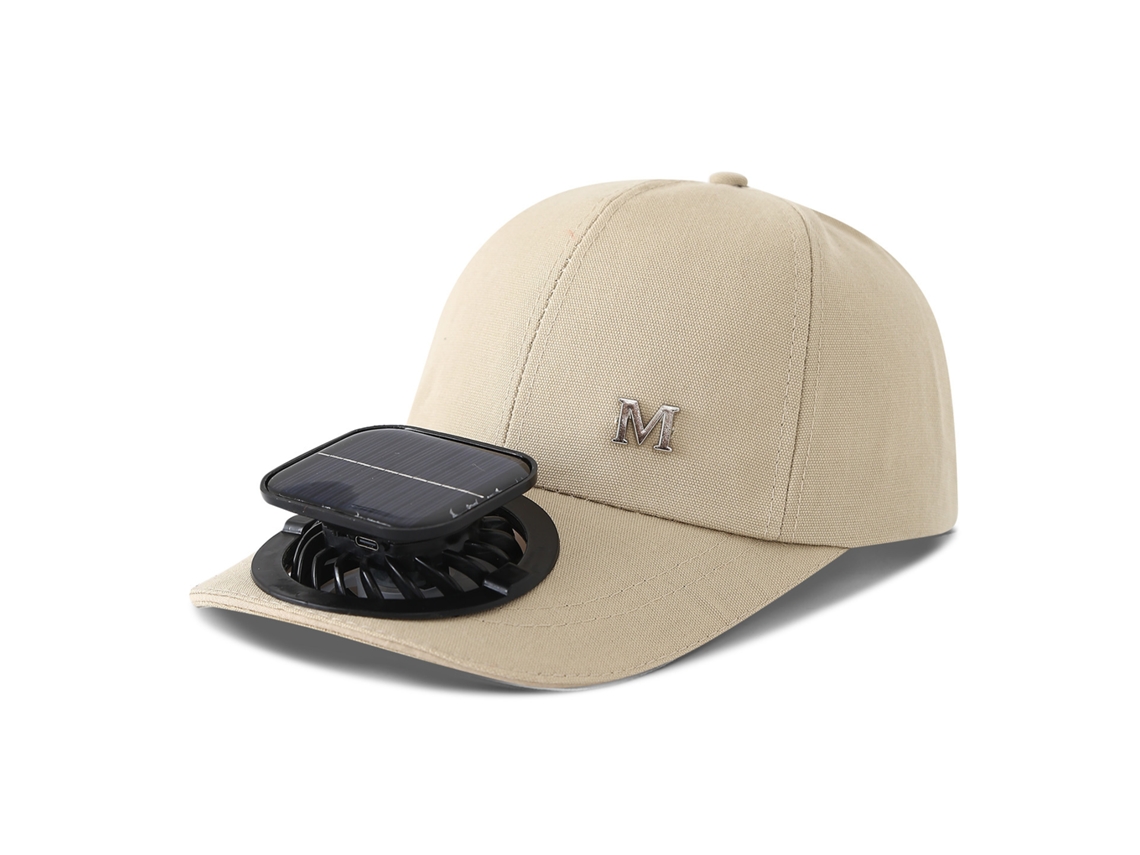 Sombrero (caqui) Con Energía Solar Y Ventilador