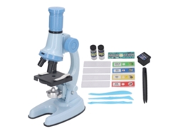 -set De Microscopio Para Niños Con Luz Led Imagen Clara Juguete Educativo Científico Azul