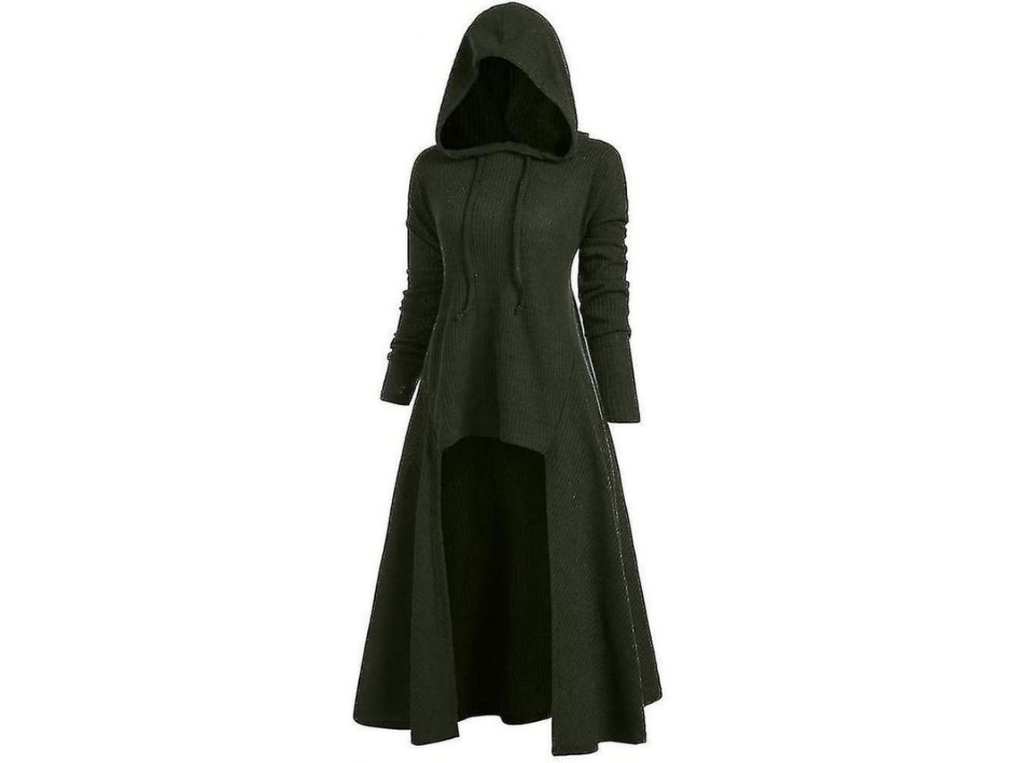 2026-chaqueta Con Capucha Gótica Para Mujer Ulx De Mezcla De Algodón - Tallas S A Xxxl L Verde