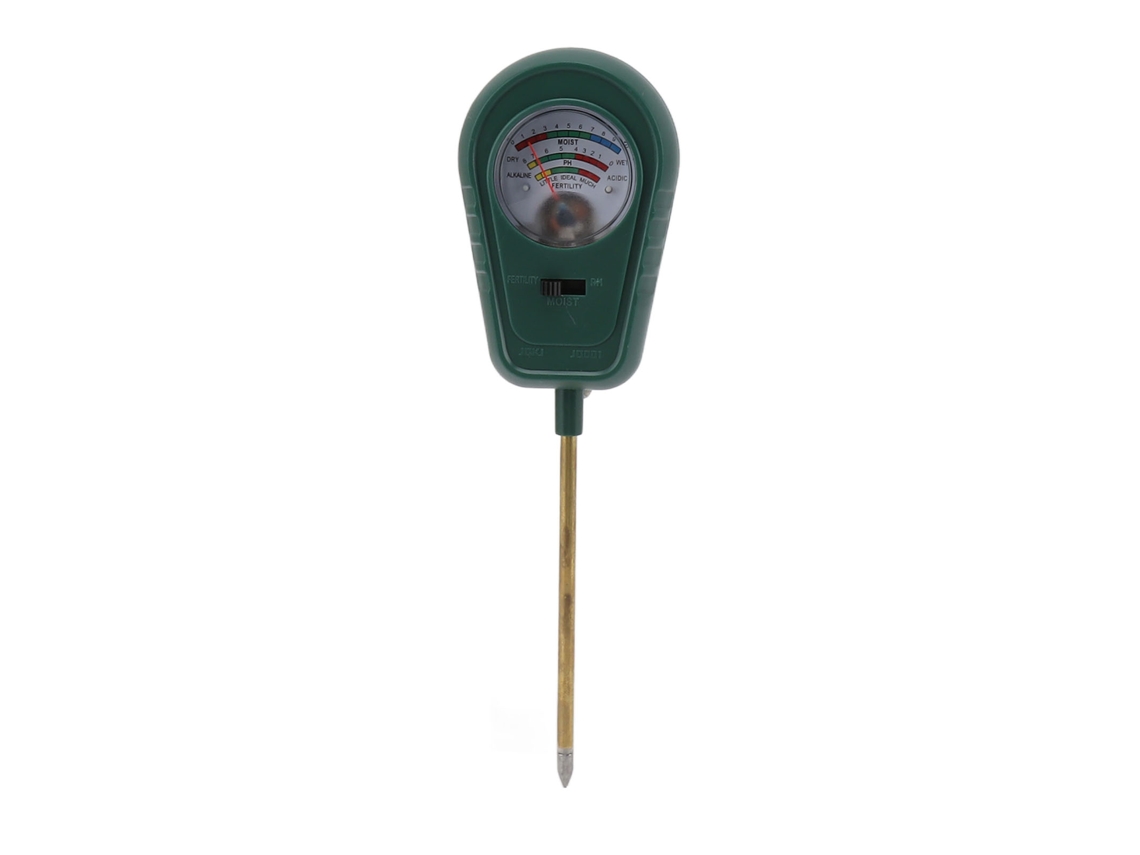 Medidor de suelo 3 en 1, multifuncional, pH, fertilidad, humedad, portátil, con sonda de cobre larga para jardín, granja y césped.