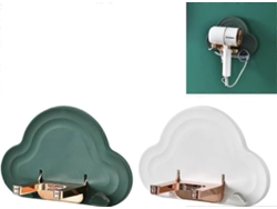 Soporte de pared para secador de pelo, Zodors, soporte de plástico autoadhesivo para el cabello, ideal para dormitorios y baños. GOKOCO (2 unidades)