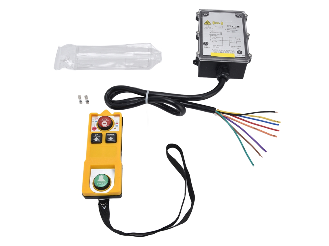Control Remoto Inalámbrico Industrial Con 2 Botones Para Elevador De Cabrestante Yu-2sac 220v Ip68