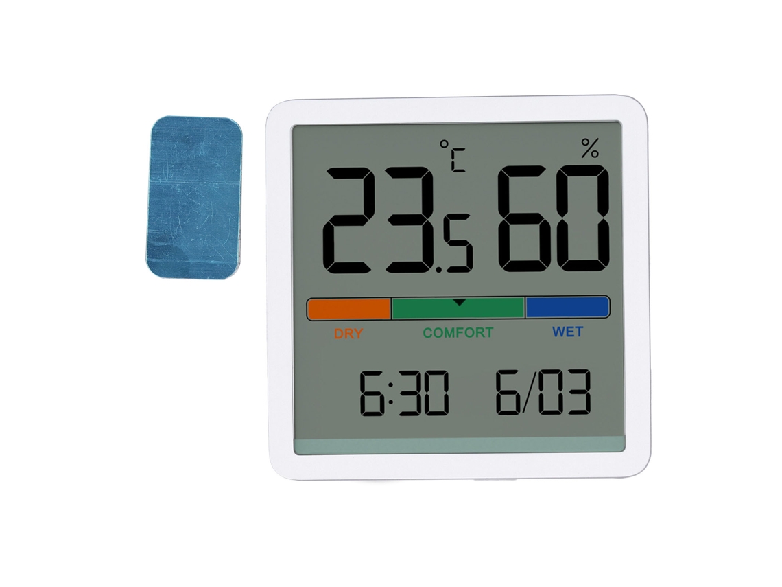 Monitor De Temperatura Y Humedad 3 En 1 Termómetro Higrómetro Digital Pantalla Para Hogar Y Habitación