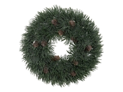 Corona de Navidad Verde PVC 28 x 28 cm