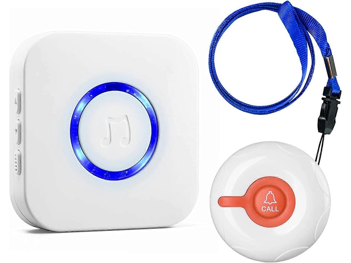 Botón De Alarma Para Personas Mayores, Localizador Inalámbrico Para Cuidadores De Ancianos En El Hogar. Brilvibera_ptg