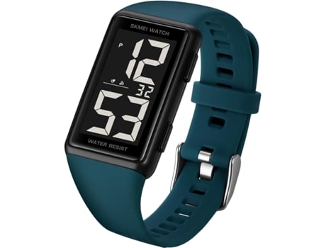 Reloj digital cuadrado VEANXIN adecuado con pantalla digital LED resistente al agua-Rojo