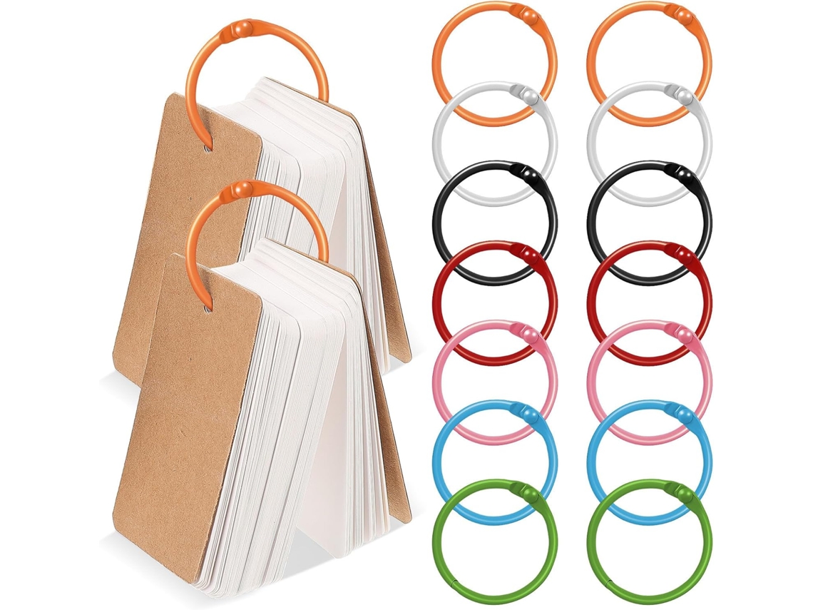 Besportble Anillas De Hojas Sueltas Y Oficina 3,00 X 3,00 X 0,10 Cm - Cantidad Generosa: Cada Paquete Conti...