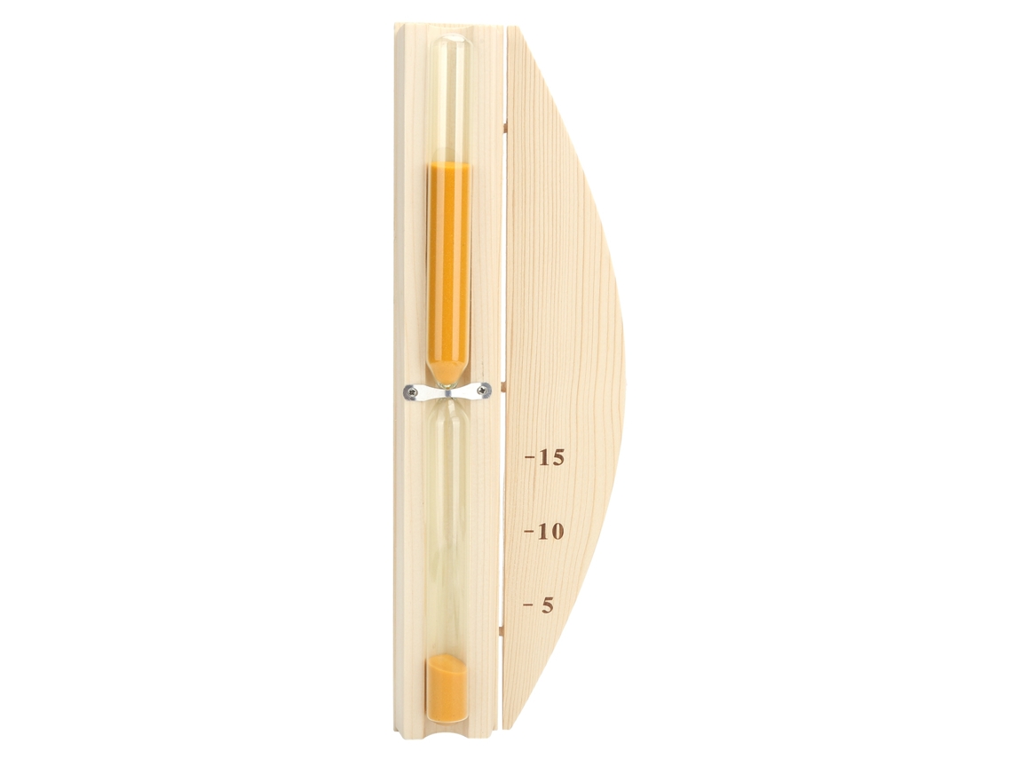NEVEANCE Reloj de Arena para Sauna 15 Minutos, Temporizador de Vidrio y Madera para Pared