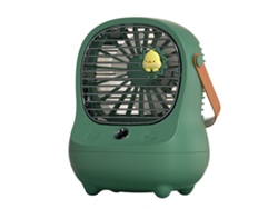 Ventilador De Escritorio Portátil Recargable Usb Con Nebulizador Para El Hogar Y Viajes (verde)