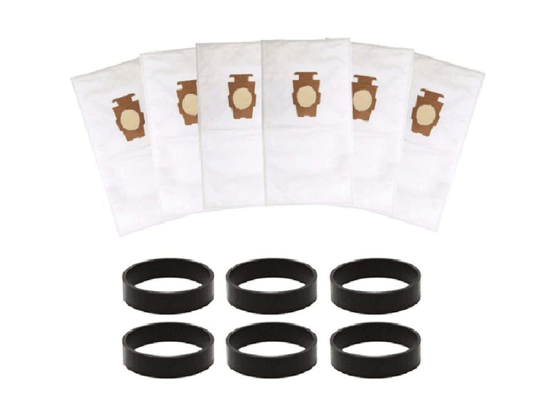 Kit De 12 Piezas: 6 Bolsas Para El Polvo Y 6 Bandas Elásticas Para La Aspiradora Kirby Sentria G10 G10e.