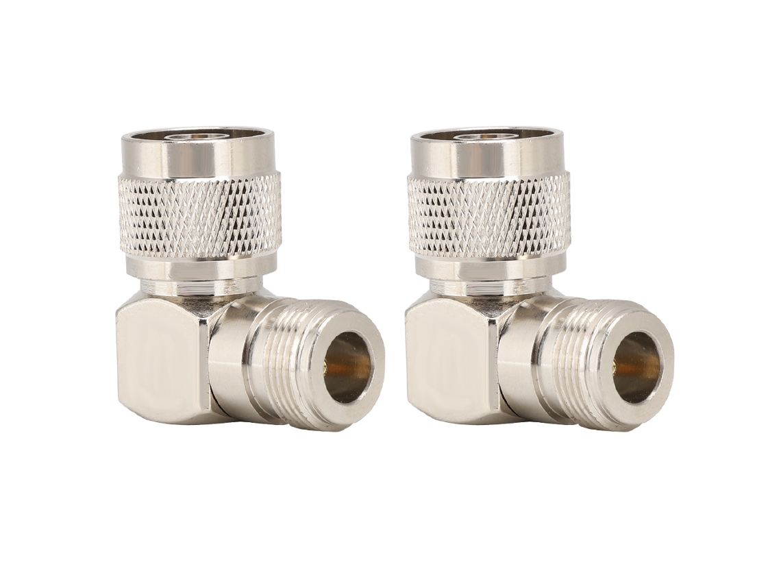 2 Adaptadores De Codo N Macho A N Hembra, Conector Adaptador Coaxial Rf Para Antena De Radio