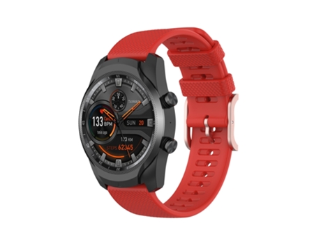 Correa de reloj inteligente para Ticwatch Pro 2020 / Ticwatch GTX Correa de reloj con textura de puntos de 22 mm (rojo)