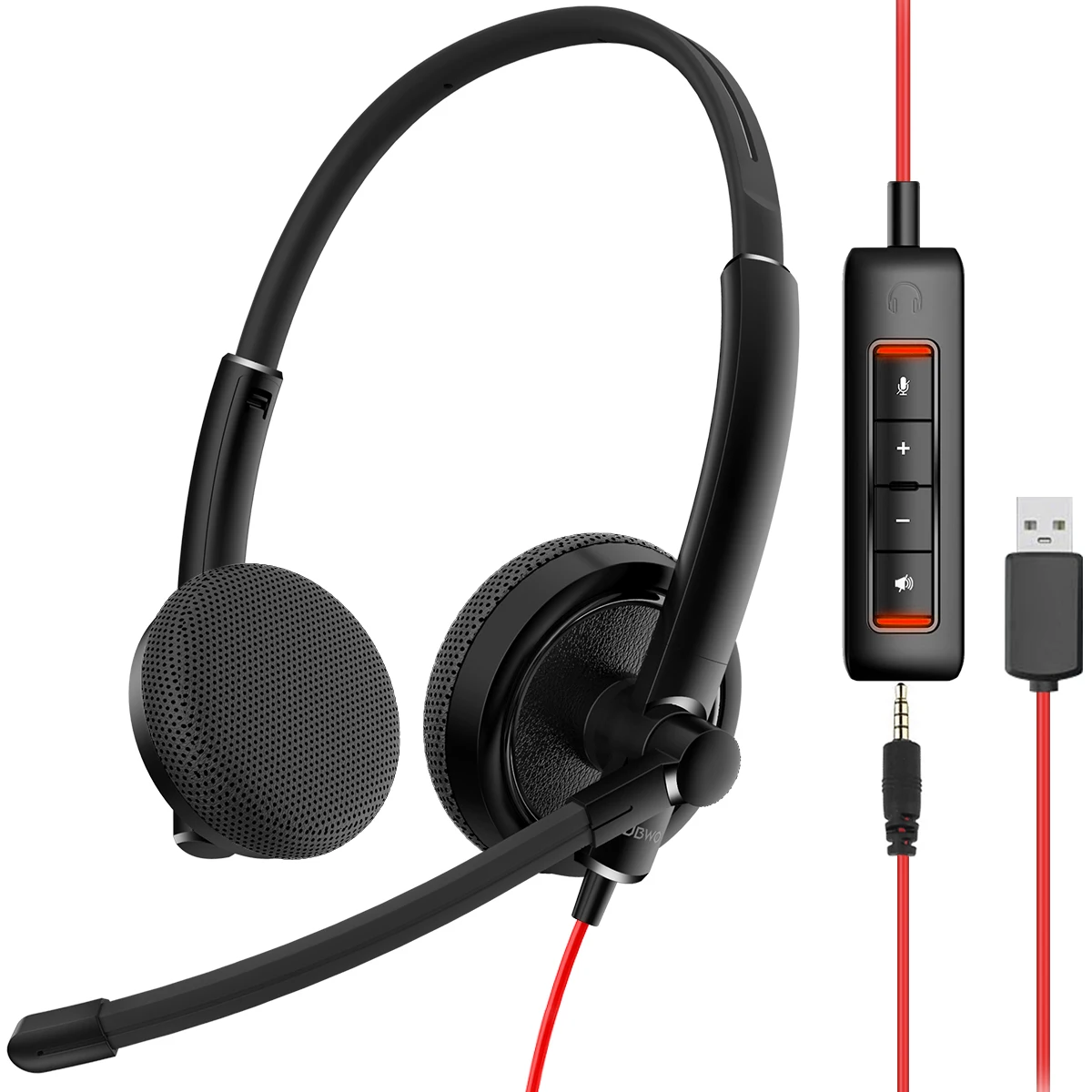 Auriculares Con Micrófono Con Cancelación De Ruido, Ligeros Y Portátiles, Interfaz Usb.