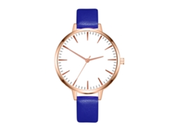 Reloj De Pulsera De Cuarzo Para Mujer Zhoulianfa Con Esfera Redonda Azul.