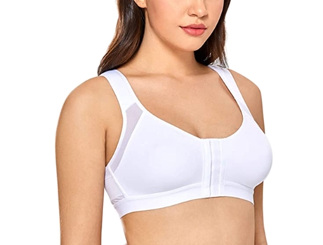 Sujetador JEIIBRZUI Hebilla Frontal Blanco (XL)