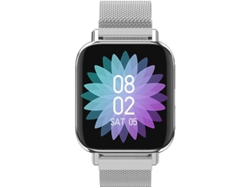 Reloj inteligente unisex M96 con Bluetooth y pantalla táctil, monitor de ritmo cardíaco y presión arterial, Yizhood (plateado)