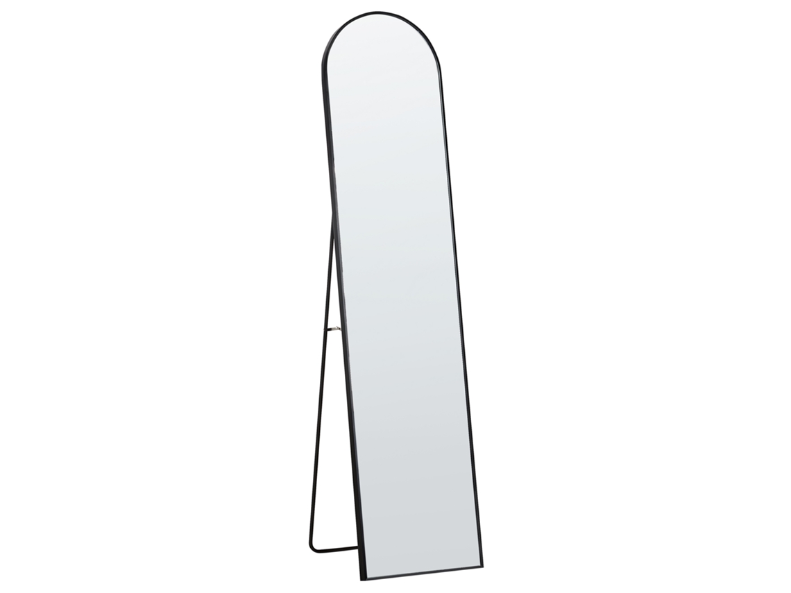 Espejo de pie BELIANI Bagnolet de Aluminio Negro 36x40x150