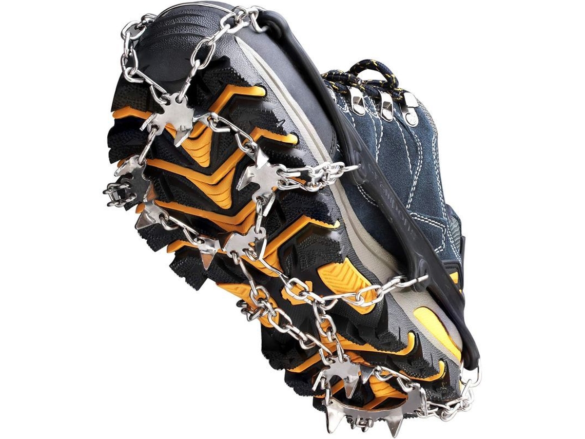 19 Dientes Grampones De Acero Inoxidable Con Cadena De Soldadura Para Snowboard Talla L