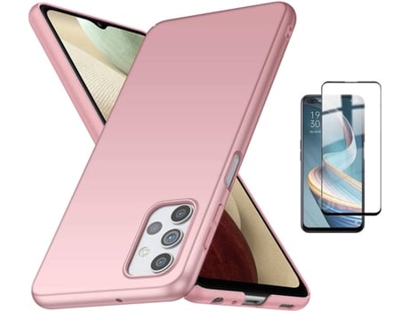 Kit Carcasa Y Protector Oppo Reno4 Pro 5G Fullcover Ultimatte Turtleshell Rosa