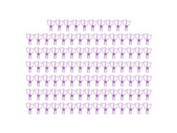 100 Clips De Carpeta En Forma De Oso Hollow Cute, Clips Metálicos Resistentes Pequeños Para Documentos De Oficina, Púrpura