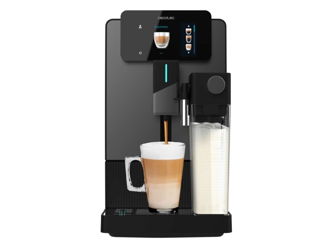 Cafetera superautomática Cecotec Cremmaet Latte Touch. 19 bares, Thermoblock, 12 bebidas, 4 perfiles, 1,1 l de agua y 400 ml de leche.