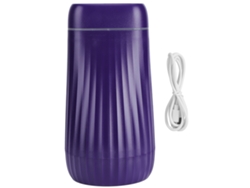 Umidificador De Ar Ultrassônico Com Bico Duplo Luzes Coloridas Ajustável 1000ml Roxo