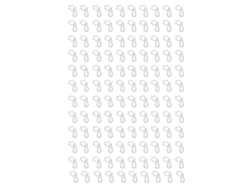 120 Clips Para Luces De Navidad Reutilizables Impermeables De Plástico Colgantes Exteriores Para Decoración De Fiestas Blancos
