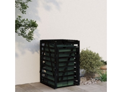 Cobertizo Para Cubos De Basura Madera Pino Negro 84x90x128,5 Cm