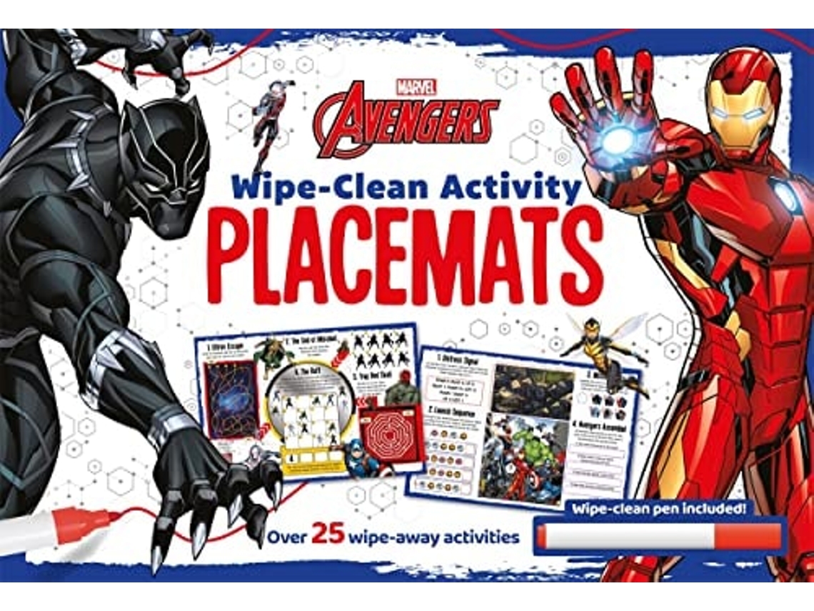 Libro Marvel Avengers Wipe-clean Activity Placemats de Marvel Entertainment International Ltd (Inglés)