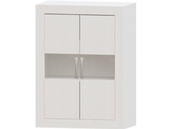 Aparador MUEBLAM Niza (Blanco y Plateado - Melamina - 80x120x42 cm)