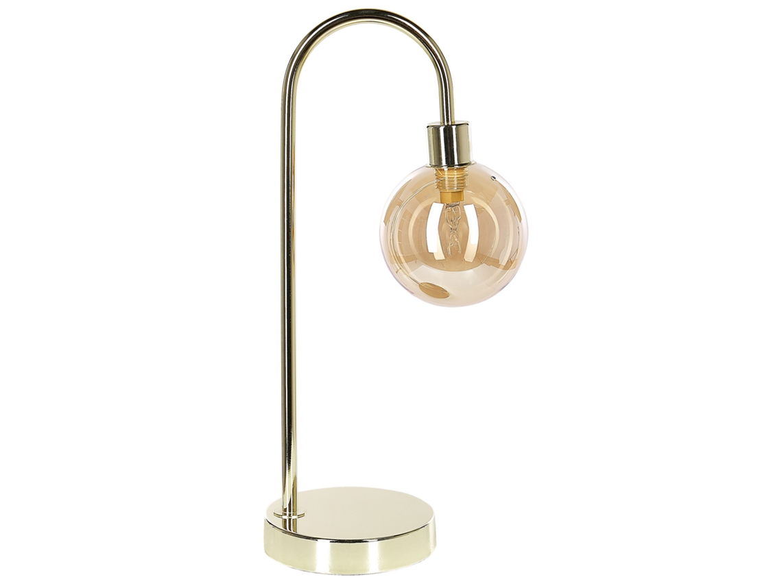 Lámpara de mesa BELIANI Ramis de Acero Dorado 13x13x41